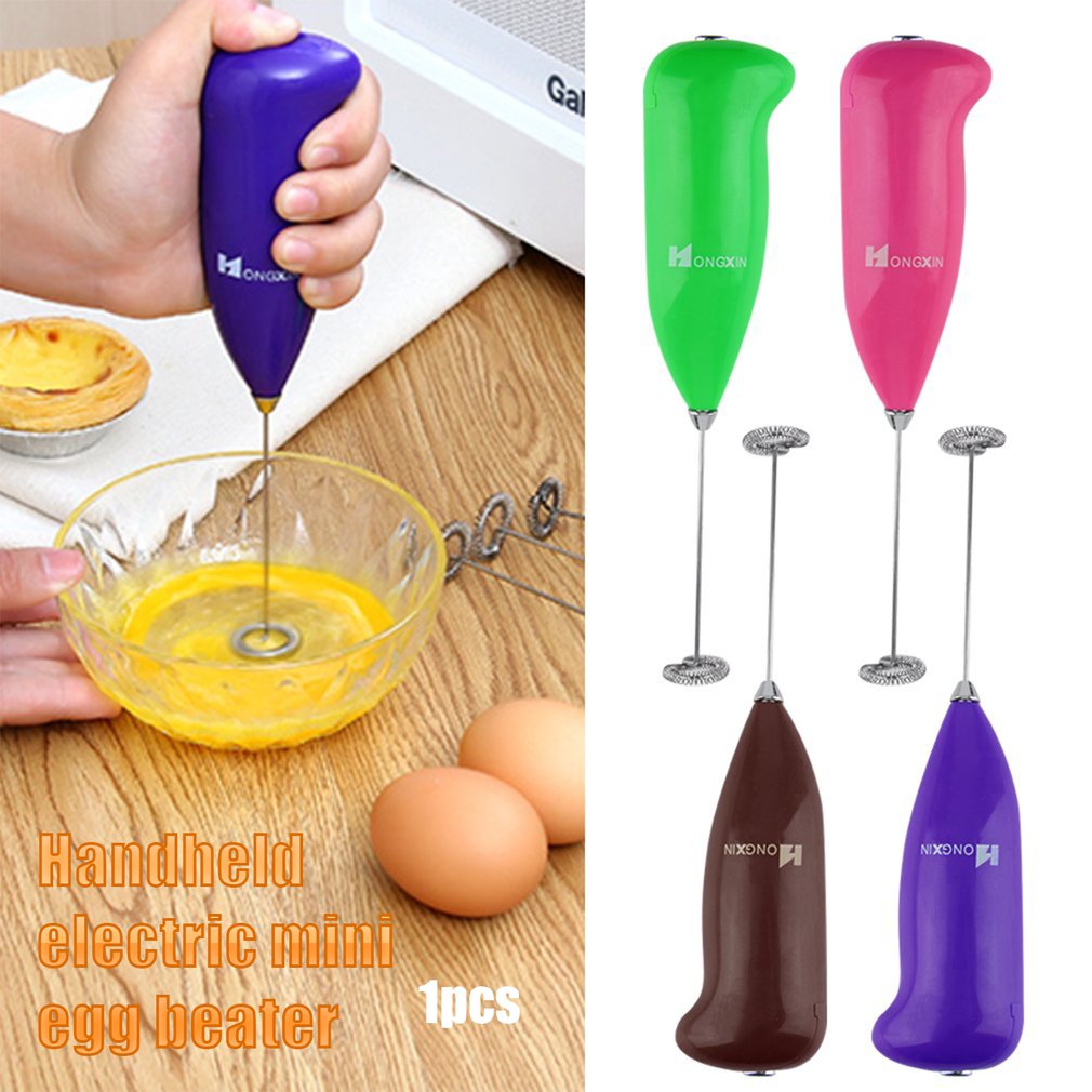 Coffee Milk Frother Wand Handheld Electric Foam Maker for Coffee Milk Durable Drink Mixer With Stainless Steel Whisk