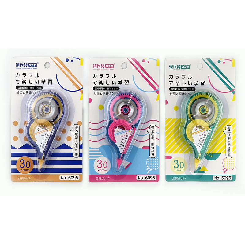 Cartoon Mass Correction Tape Students Gai Zheng Dai Correction Correction Tape Modern Aesthetic 6096 Classic 30M Synthetic Resin