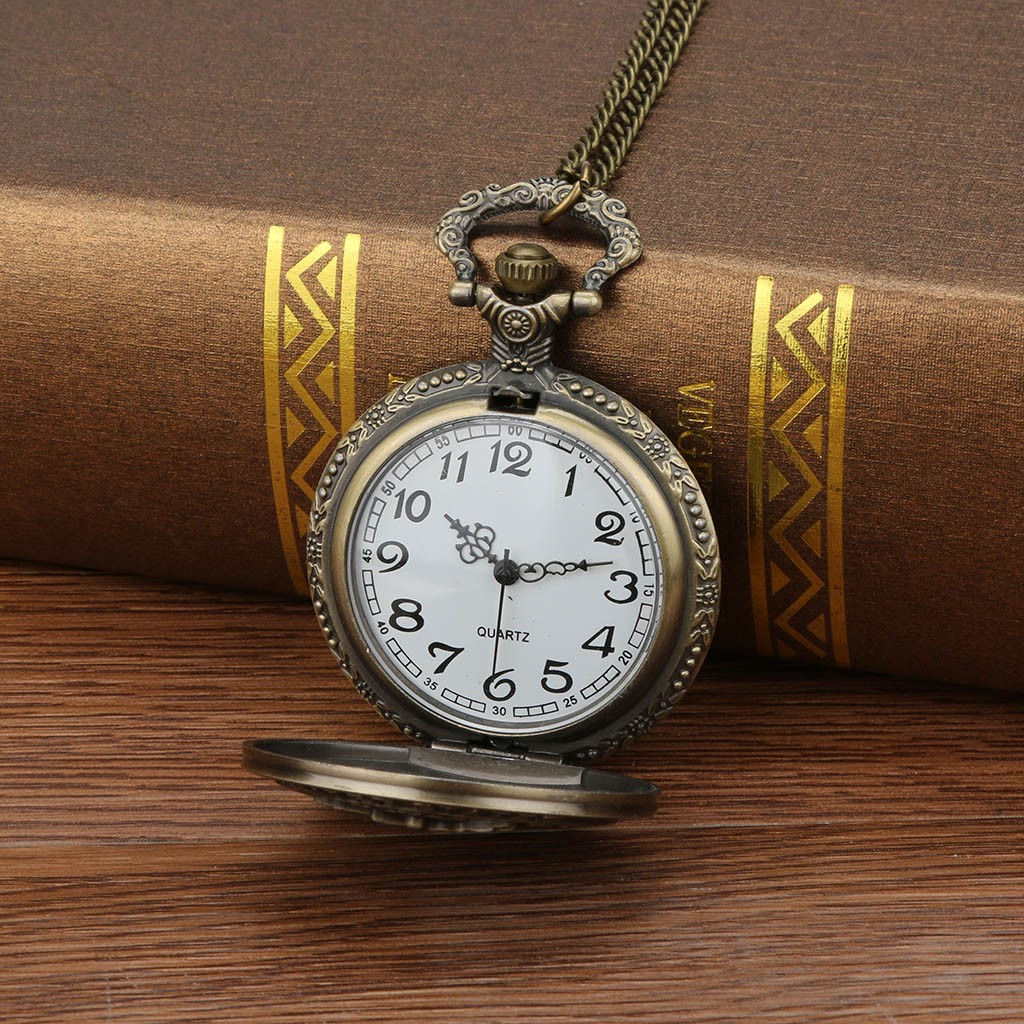 2019 Personalized Pattern Steampunk Vintage reloj relogio montre Watches chain cep saati Hour Quartz Roman Numerals Pocket Watch