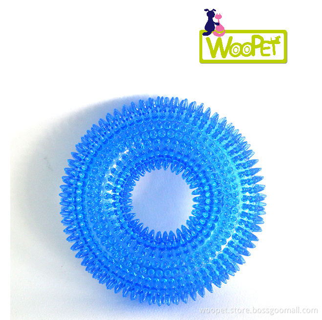 Dog Squeaky Tooth cleaning Pet Chew Donut Shape Throw Toy