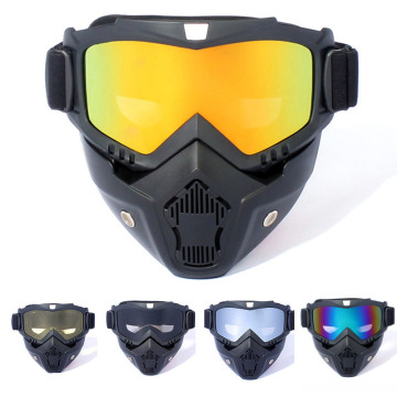 Men Women Skiing Goggles Modular Ski Mask Detachable Mouth Filter Snowmobile Snowboard Goggles UV400 Motocross Glasses Eyewear