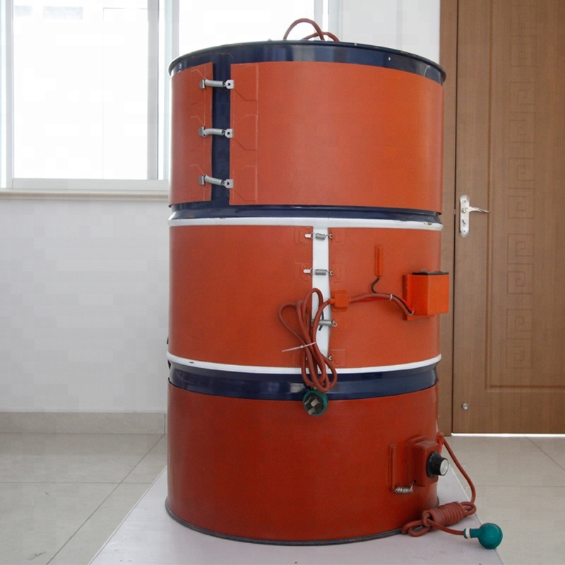 220V 110V 200L Silicone Band Drum Heater Blanket Oil Biodiesel Plastic Metal Barrel