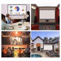 Soft 16: 9 Projection Screen Cloth 4K 3D HD Projector Movie Outdoor Screen 60/72/84/100/120/150 inch Foldable for Home Camping