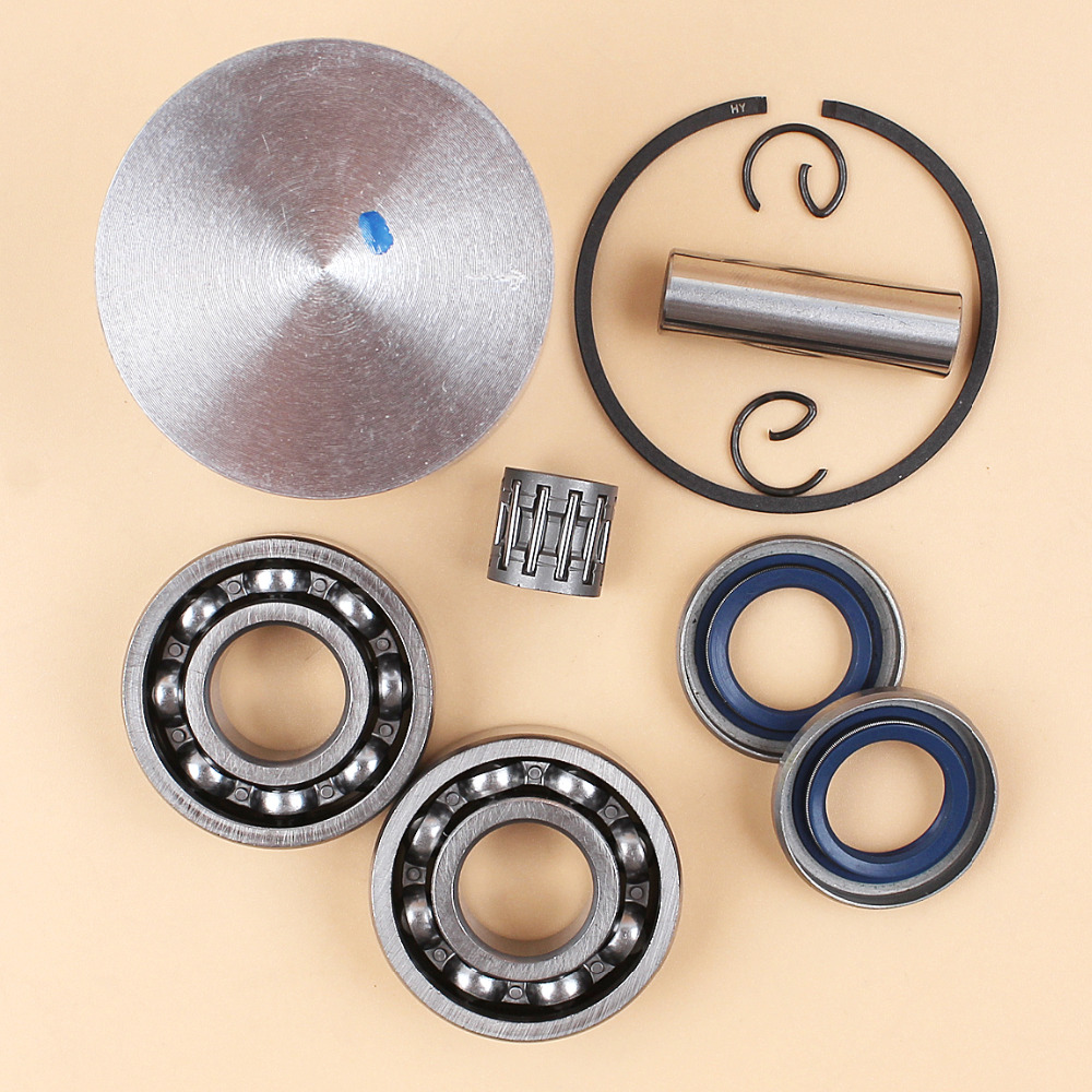 46MM Piston Ring Clip Crankshaft Needle Bearing Oil Seal Kit For HUSQVARNA 55, 55 Rancher, 55 EPA Chainsaw Parts #503608171