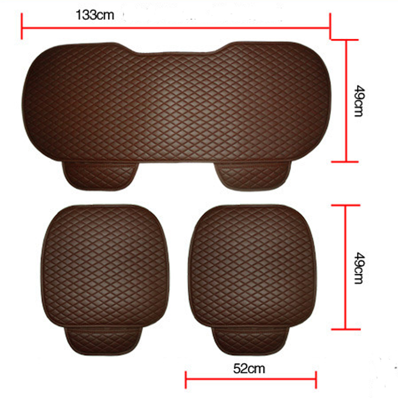 Universal Leather Car Seat Cover Front Backseat Rear 5 Seats Cushion Protector Four Seasons Anti Slip Interior Accessories