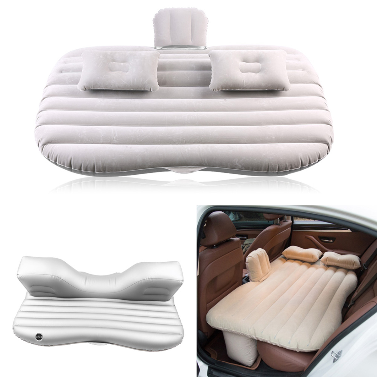 Load-Bearing150kg Car Inflatable Bed Back Seat Mattress Airbed With Safety Block For Long Distance Travel Camping Adventures