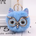 Hot Owl Plush Key Chain Imitation Rabbit Fur Ball Bag Package Pendant Fur Automobile Hanging Ornament