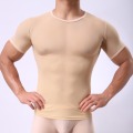 Mens Undershirts Mesh Transparent Gay Underwear Bodybuilding Koszulka Siatka Meska Sheer Shirts Shorts Sleeves Male T Shirts