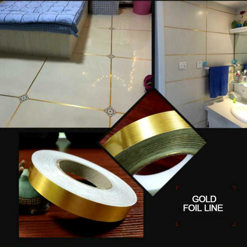 50M Tape Home Bedroom Bathroom Wall Floor Gap Line Stickers Ceramic Tile Mildewproof Gap Tape Self-adhesive Beauty Seam Tape