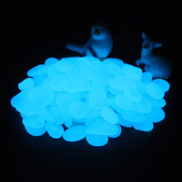 100pcs/pack Glow Pebbles Garden Decor Stones Home Fish Tank Garden Decoration Luminous Glowing In The Dark Accessory for Gift