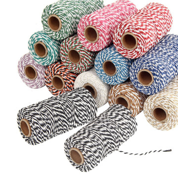 100 Meters/roll 2mm Cotton Baker Twine Rope Cord Christmas Wedding Decoration Gift Packaging Rustic Country Craft