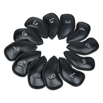 12pcs/set Golf Club Exquisite PU Golf Club Iron Protector With Number 3456789AwSwPwLw Covers