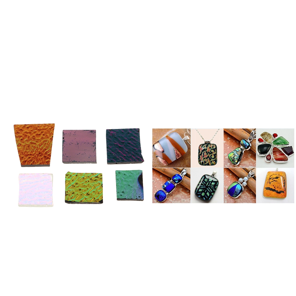 1Oz Dichroic Film Fusing Glass COE 90 Fusible Glass Mixed Scraps For DIY Jewelry Supplies Pendants Charms Making