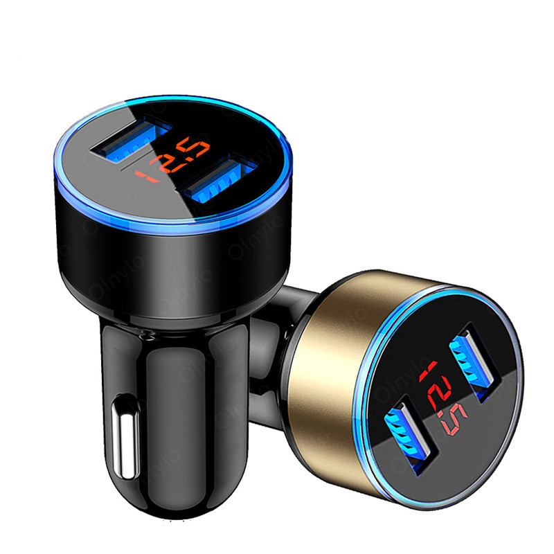 Car Charger For Iphone 11 Pro 7 8 Plus Universal Dual USB Adapter For Huawei P20 P30 Pro Mini USB Adapter For Xiaomi Samsung
