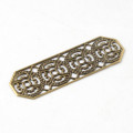 30pcs Filigree Wraps Flower Connectors Metal Crafts 46x15mm for Jewelry Making DIY Accessories Charm Pendant