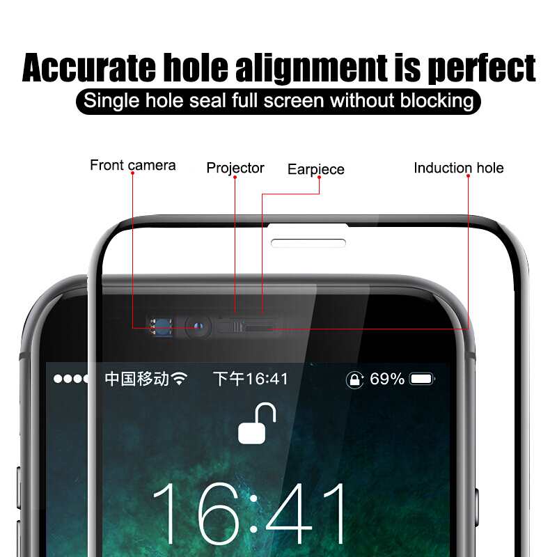 2000D Curved Edge Tempered Glass For iPhone SE 2020 6 6S 7 8 Plus Full Cover Glass on iPhone 11 Pro XS Max X XR Screen Protector