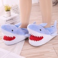 Winter Home Women Fur Slippers Funny Animal Shark Shape Warm Cottom Fur Indoor Floor Men Shoes Ladies Furry Slides One Size