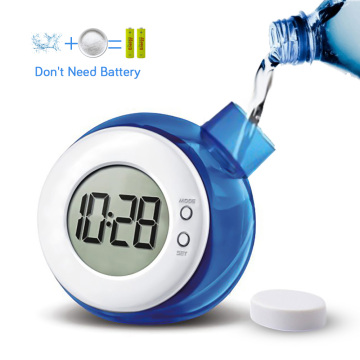 Child Water Powered Table Clock Creative Smart Desk Clock Eco-friendly Water Energy Digital LED Clock Home Decoration