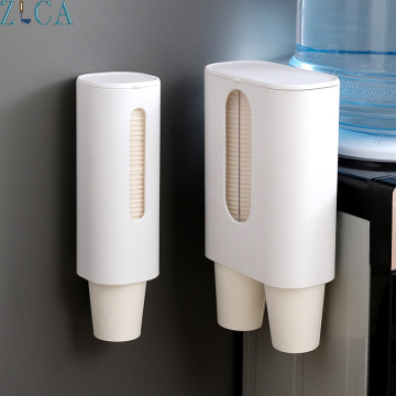 Hot Sale Paper Cups Dispenser Disposable Cup Holder Wall Mounted Automatic Cup Storage Rack Cups Container Dispenser Shelf Pull