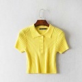 yellow knit t shirt