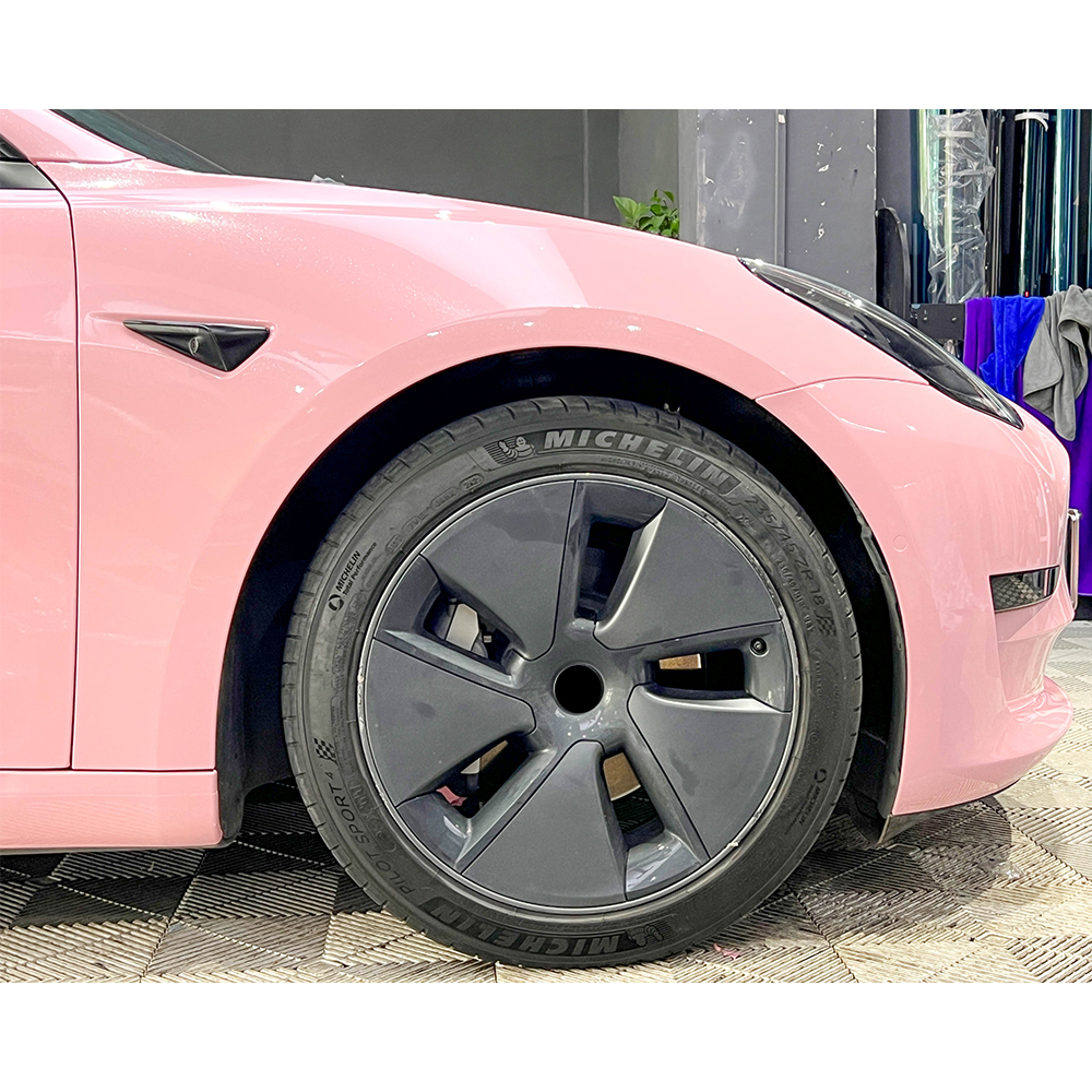 Glossy Pearl Sakura Car Wrap