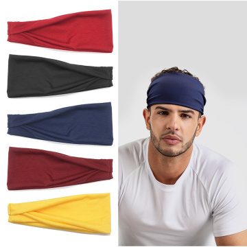 1PCS Unisex Cotton Headband Sports Sweat-Proof Headband Running Basketball Yoga Headband Elastic Headband Sports Safety