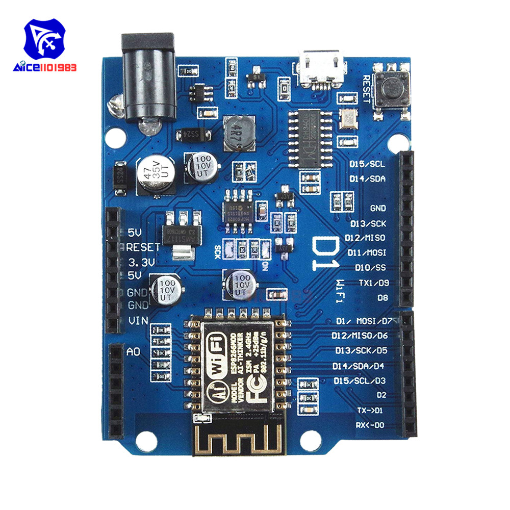 diymore WeMos D1 WiFi UNO R3 Development Board Based ESP8266 ESP-12E ESP-12 Wireless WIFI Module for Arduino IDE