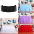 100 x 70 cm Multicolor Table Skirt Cover Birthday Wedding Festive Birthday Party Home Decor Table Cloth