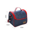 Hot Denim Lunch Bag Kid Bento Box Insulated Pack Picnic Drink Food Thermal Ice Cooler Leisure Accessories Supplies Product Stuff