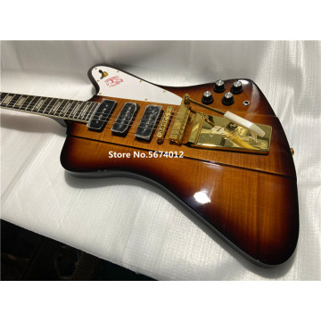Custom version inherits classic sunfall electric guitar golden jazz rocker vibrato system, free shipping