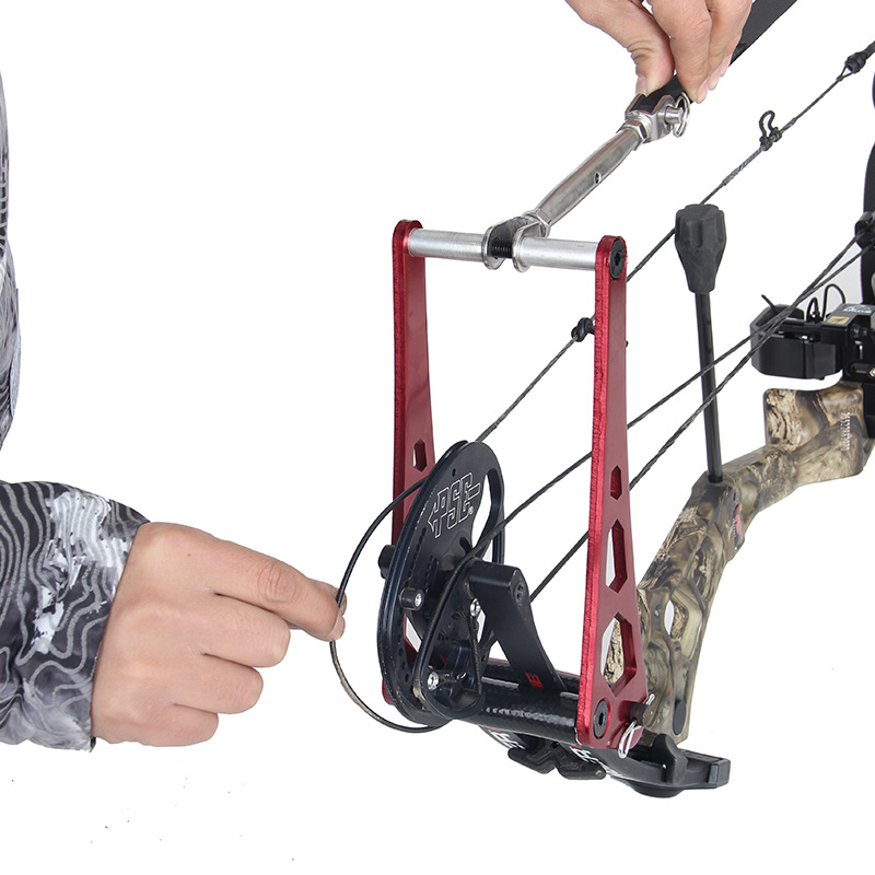 Aluminum Alloy Full Split Ratchet-Loc Archery Compound Bow Press String Changer Adjust Tools
