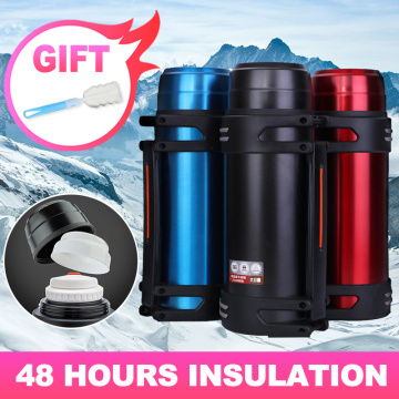 Stainless Steel Thermos flask Thermo Water Bottle Large Capacity Coffee Cup Mug 48 Hours Insulation For Outdoor Travel Bottle