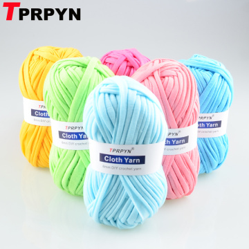 TPRPYN 1Pc=100g 33M Cloth to Crochet Yarn For Crocheted Bag Mat Weaving Thread Yarn Polyester Woven Carpet DIY Hand-knitted