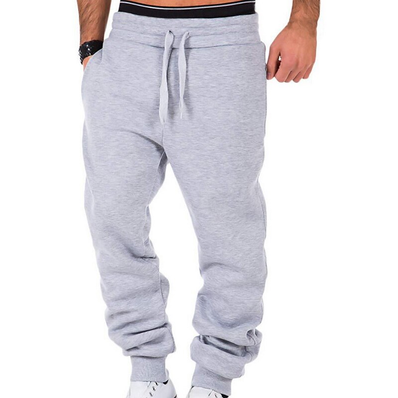 UEFEZO Joggers Mens Casual Pants Solid Sportswear Tracksuit Bottoms Loose Sweatpants Streetwear Trousers Jogger Men Track Pants