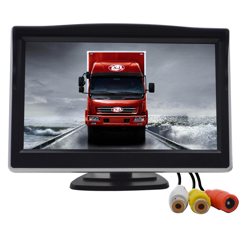 New car Monitor 5" 800*480 TFT LCD HD Screen Monitor for Car Rear Rearview Backup Camera Parking System Two inputs