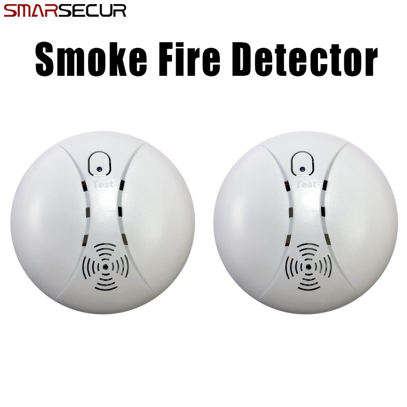 Smarsecur 433mhz Wireless Smoke/Fire Detector for Wireless For Touch Keypad Panel Wifi GSM Home Security Burglar Voice Alarm