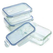 PLASTIC LID GLASS STORAGE CONTAINER LUNCH BOX