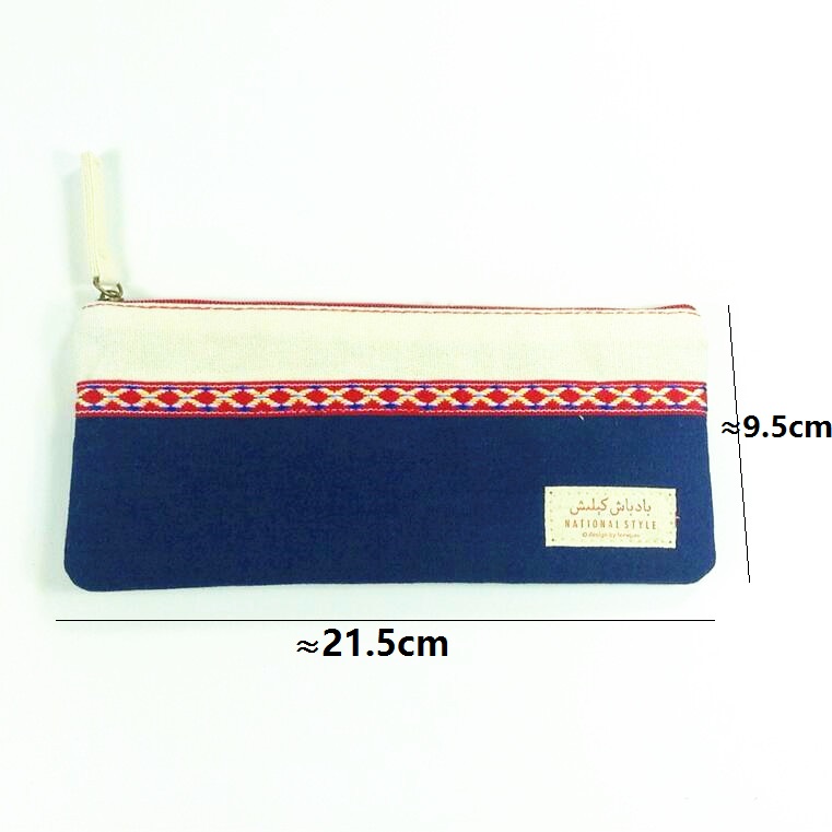1pcs/lot Fashion cool National style linen pencil bag kawaii students' vintage zipper pencil case nice gift prize