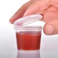 100pcs Disposable Clear Plastic Sauce Pot Chutney Cups Slime Storage Container Box With Lids Kitchen Organizer 30ml