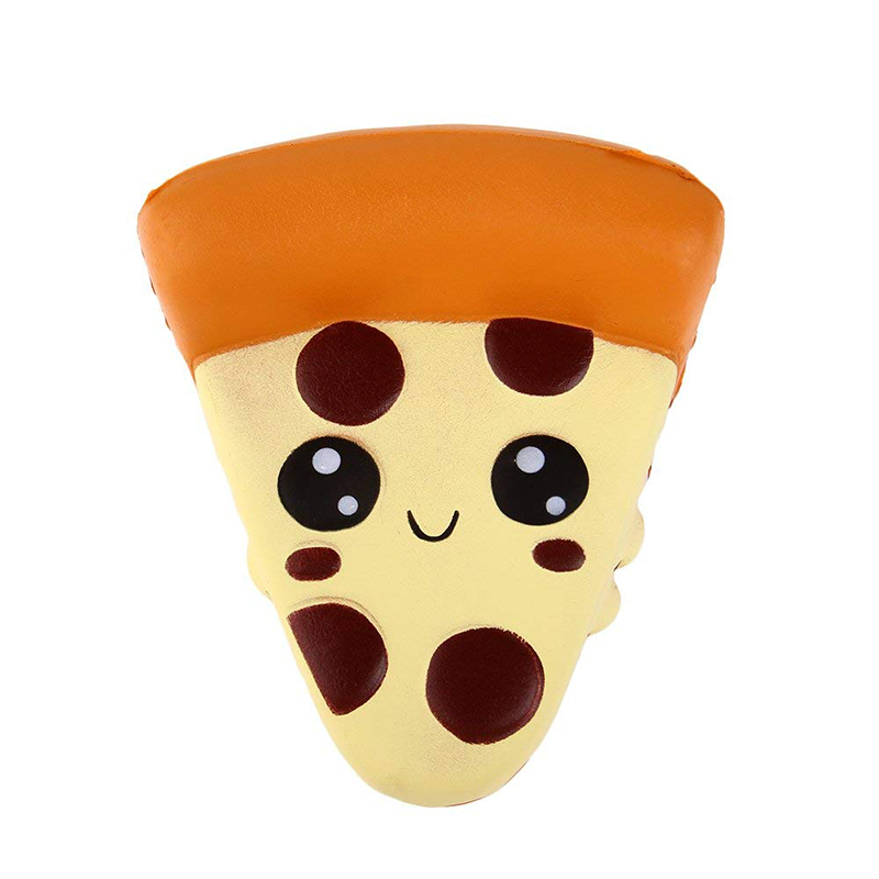 Jumbo Cute Pizza Squishy Slow Rising Simulation Soft Squeeze Toy PU Bread Cake Scented Anti Stress Fun for Kid Xmas Gift 13*11CM