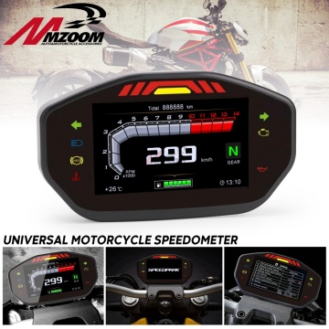 Universal Motorcycle LCD Digital Speedometer TFT 6 Gear Backlight Motorcycle Odometer For 2,4 Cylinders Motorcycle Meter