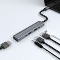 5 in 1 USB C Hub Type C to HdMI 4K USB 3.0 2.0 60W USB PD Charger 3.5mm Jack Adapter for Laptop PC Computer