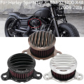 Black Air Filter Motorcycle Intake Air Cleaner System For Harley Sportster XL Iron 883 XL1200 48 72 2004-2014 Filtre a air moto