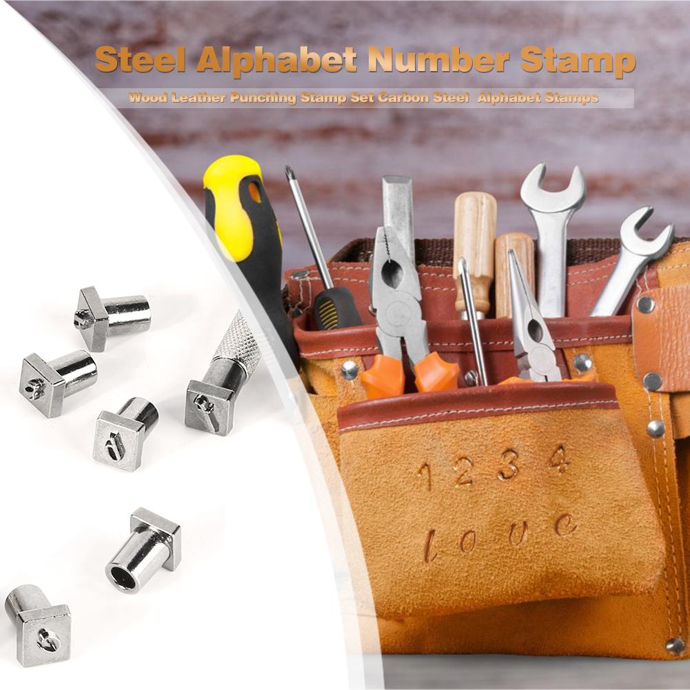 36pcs DIY Leather Seal Engraving Craft Tool Steel Alphabet Number Stamp Leather Craft Stamps Metal Printing Mold Engraving Sets