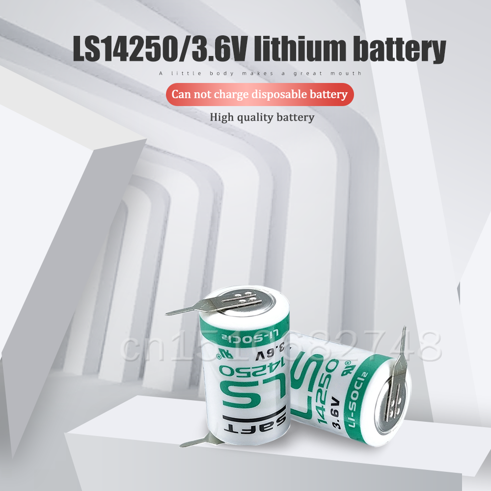 50pcs/lot New Original SAFT LS 14250 LS14250 14250 3.6V 1/2 AA 1/2AA primary battery LS14250 PLC Lithium Battery With Pins