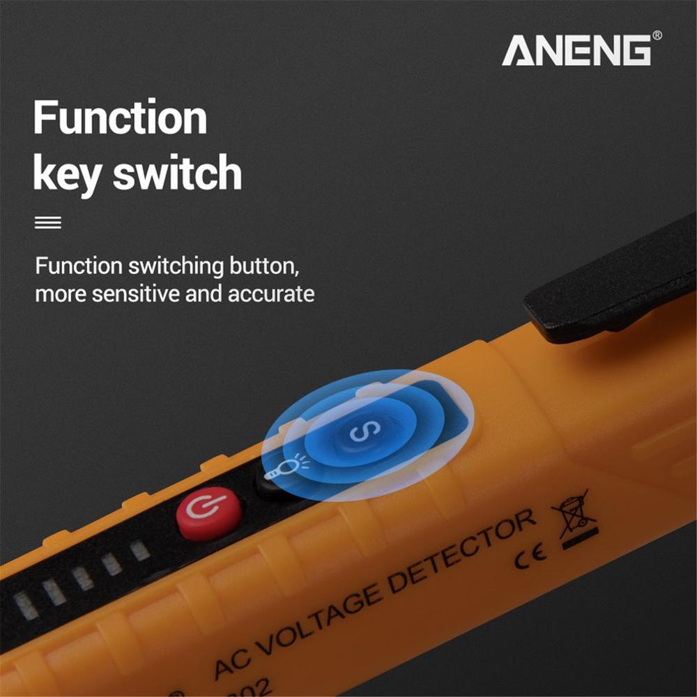 ANENG VD802 Non-contact AC Voltage Detector Tester Meter 12V-1000v Pen Style Electric Indicator LED voltage meter vape pen