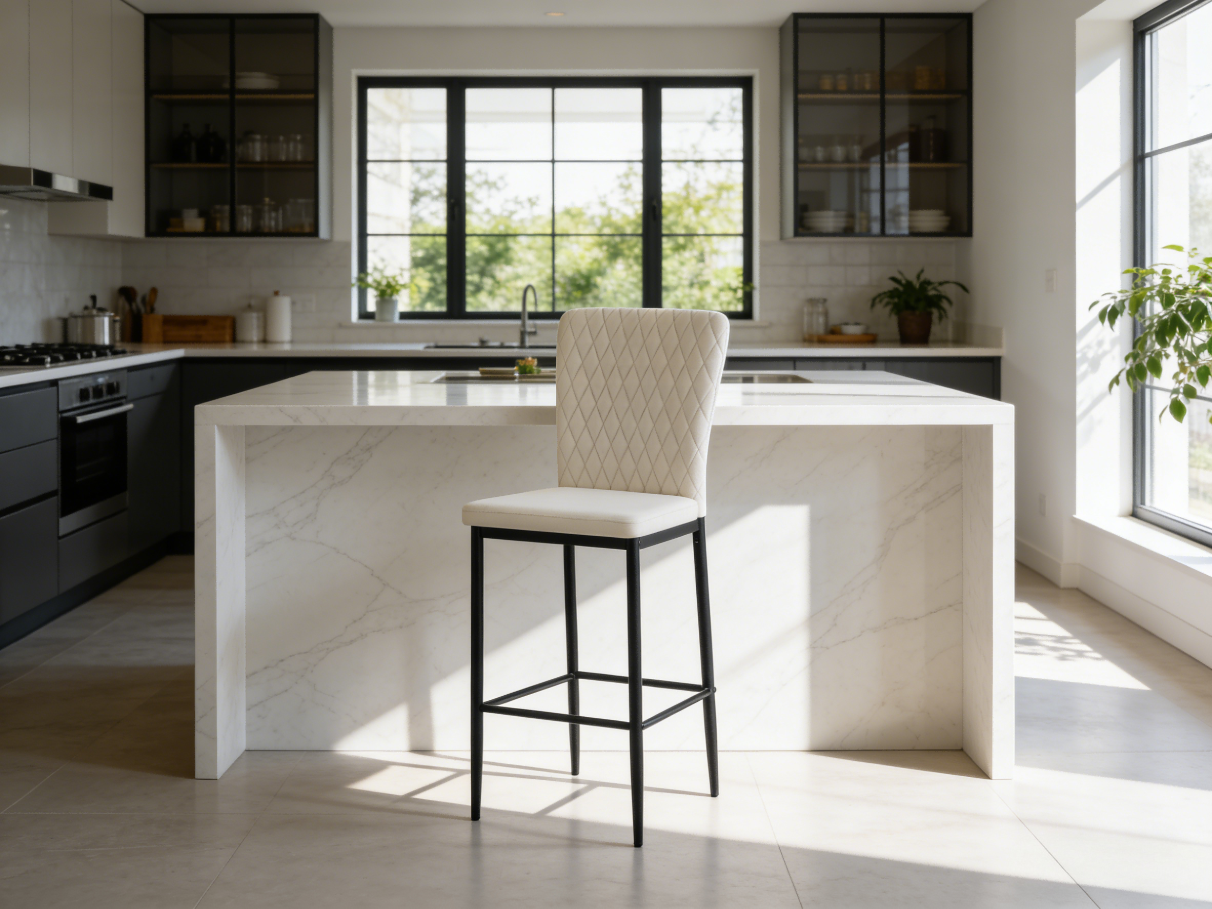 BR-BC187 upholstered  bar chair3