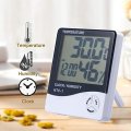 Large Screen Household Thermometer Hygrometer High Precision Indoor Electronic Thermometer With Alarm Clock