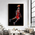 Abstract Art Painting Poster Flying Slam Dunk Basketball Wall Picture Decorate Living Room Bedroom Sports Canvas