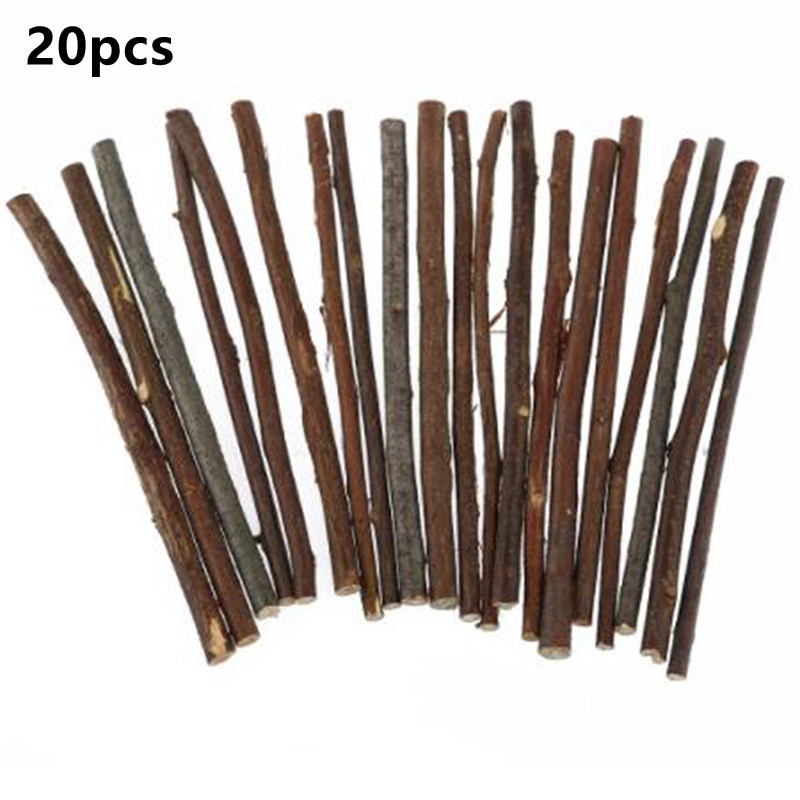 20pcs Long Wood Log Sticks DIY Crafts Photo Props For Home Garden Wedding Party Table Decoration Gift Wooden Strip DIY Material